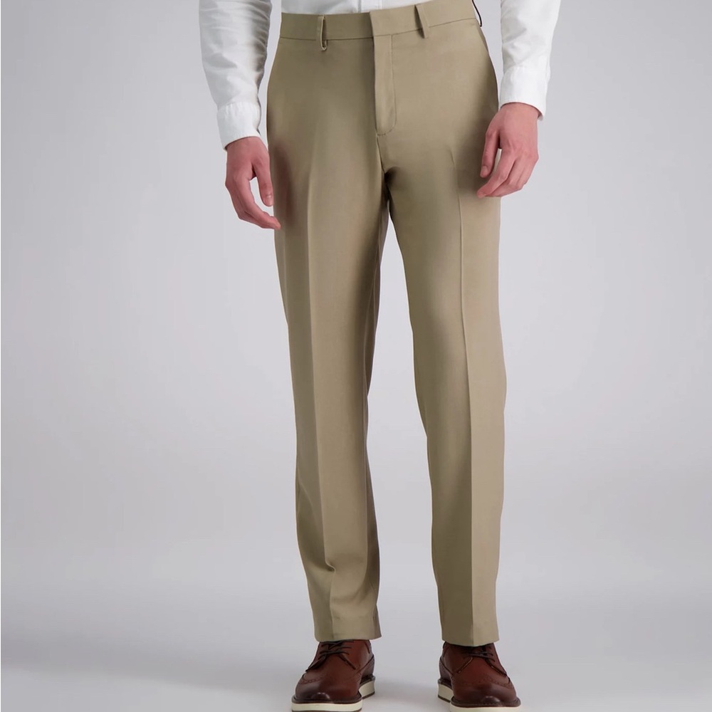 Haggar Men's Straight Leg Premium Comfort Khaki Dress Pants Size 36W x 29L